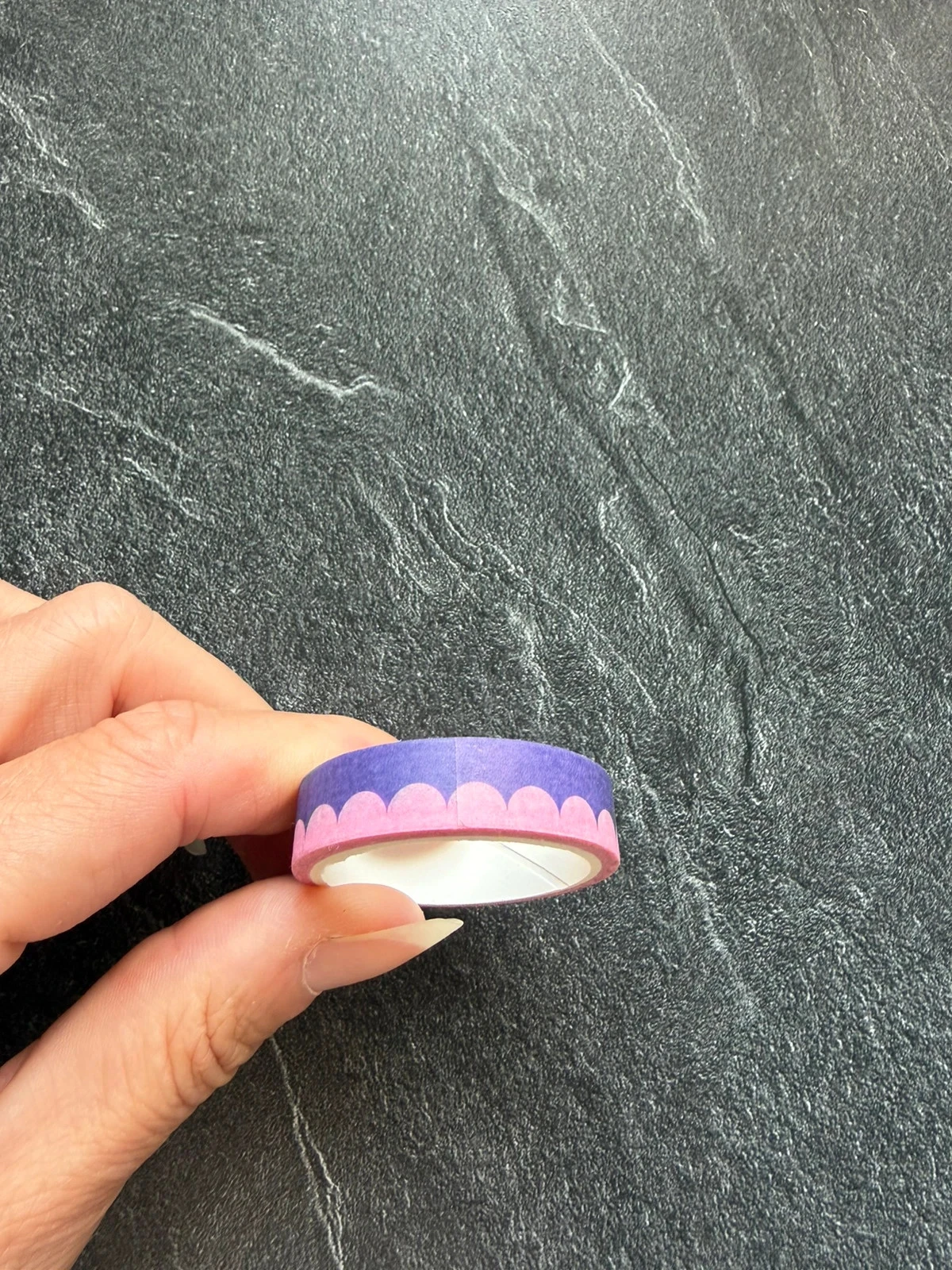 Ruban washi bicolore rose violet